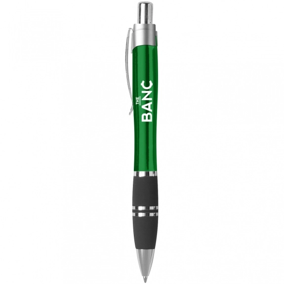 Green Tri-Band Rubber Grip Custom Pens