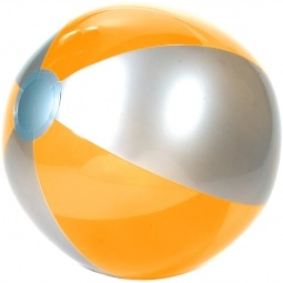Translucent Orange Luster Tone Promotional Beach Ball - 16"