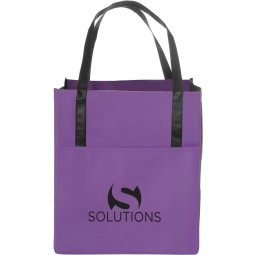 Purple Shopping Promo Tote Bag - 13"w x 15"h x 10"d
