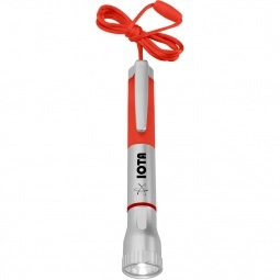 Red Custom Flashlight w/ Light-Up Pen
