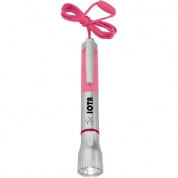 Pink Custom Flashlight w/ Light-Up Pen