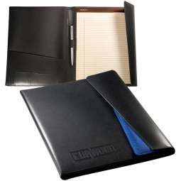 Black/Blue LEEMAN NYC Fairview Custom Padfolio w/ iPad/Tablet Case