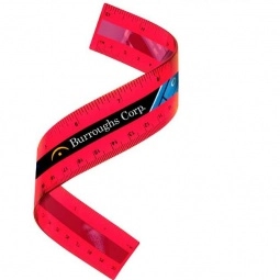 Translucent Red Full Color Flexible Custom Ruler