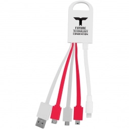 Red/White 4-in-1 MFi Certified Custom Charger Cord Set