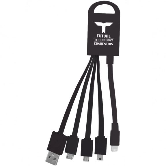 Black 4-in-1 MFi Certified Custom Charger Cord Set