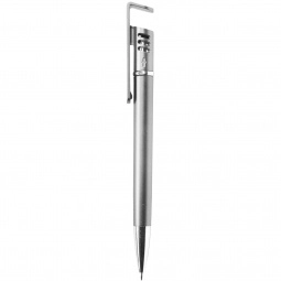 Silver 2-in-1 Stylus Custom Pen w/ Cell Phone Stand 