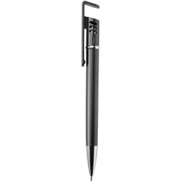 Black 2-in-1 Stylus Custom Pen w/ Cell Phone Stand 