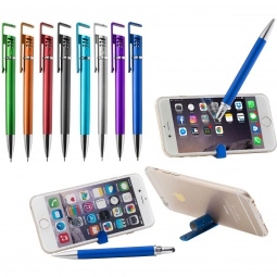 Collage - 3-in-1 Stylus Custom Pen w/ Cell Phone Stand 