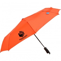 Orange - Folding Auto Open Custom Umbrellas w/ Sleeve - 44"