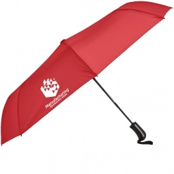 Red - Folding Auto Open Custom Umbrellas w/ Sleeve - 44"