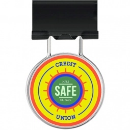 Full Color Dome Promotional Binder Clip - Round