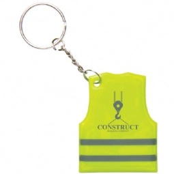 Neon Yellow - Reflective Safety Vest Promotional Keytag