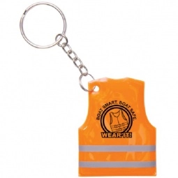 Neon Orange - Reflective Safety Vest Promotional Keytag