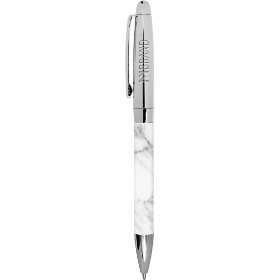 White - LEEMAN NYC Marble Grip Executive Custom Pen