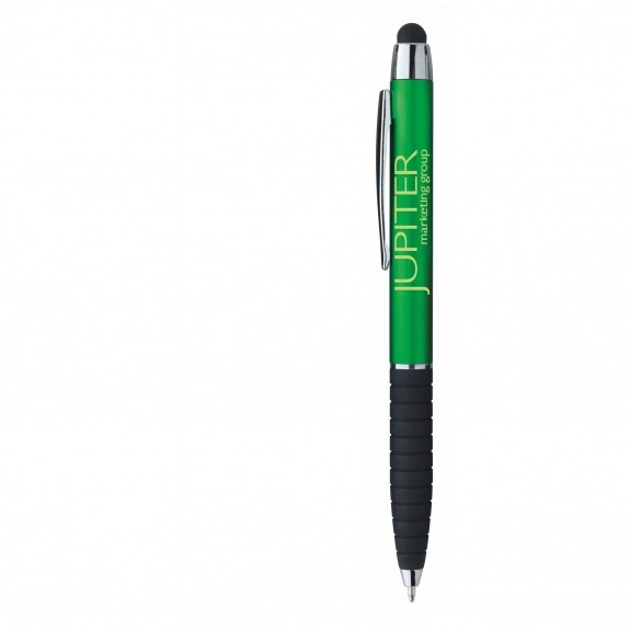 Green - Metallic Cool Grip Promotional Stylus Pen