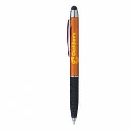 Orange - Metallic Cool Grip Promotional Stylus Pen