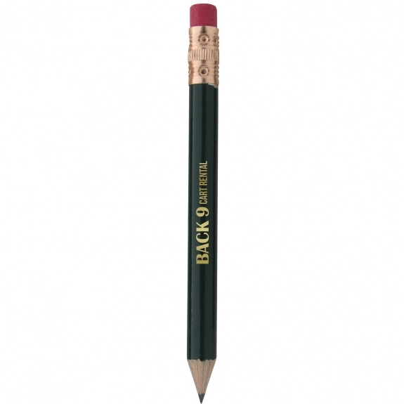 Mallard Round Wooden Custom Golf Pencil w/ Eraser
