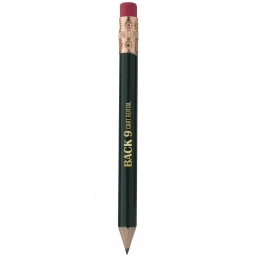 Mallard Round Wooden Custom Golf Pencil w/ Eraser