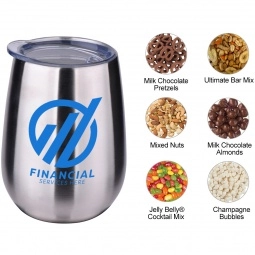Custom Dual Wall Stainless Steel Tumbler and Snack Combo Gift Set