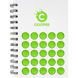 Lime Green Push Pop Bubble Custom Spiral Notebook - 5.25"w x 7"h