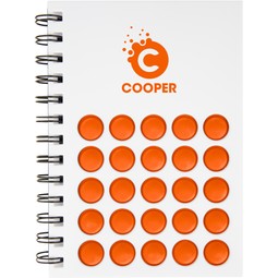 Orange Push Pop Bubble Custom Spiral Notebook - 5.25"w x 7"h