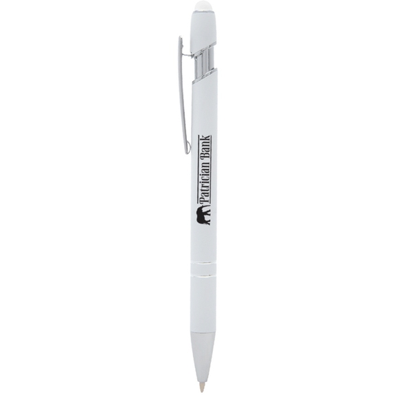 White - Roxbury Incline Promotional Stylus Pen