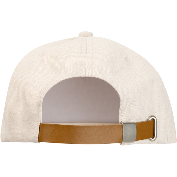 Back AWARE Custom Branded Recycled Cotton Cap w/ Leatherette Backstrap