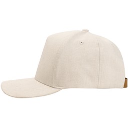 Side AWARE Custom Branded Recycled Cotton Cap w/ Leatherette Backstrap