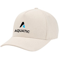 Sand AWARE Custom Branded Recycled Cotton Cap w/ Leatherette Backstrap