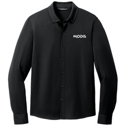 Deep black Mercer + Mettle&#174; Jersey Logo Long Sleeve Shirt - Men's