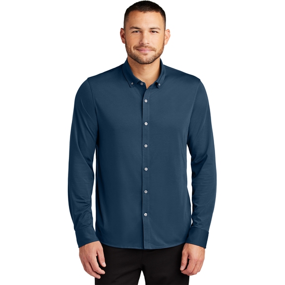 Front Mercer + Mettle&#174; Jersey Logo Long Sleeve Shirt - Men's