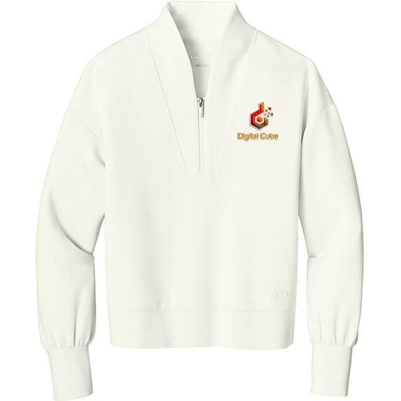 Opal white OGIO&#174; Transcend Custom 1/4-Zip Sweatshirt - Women's