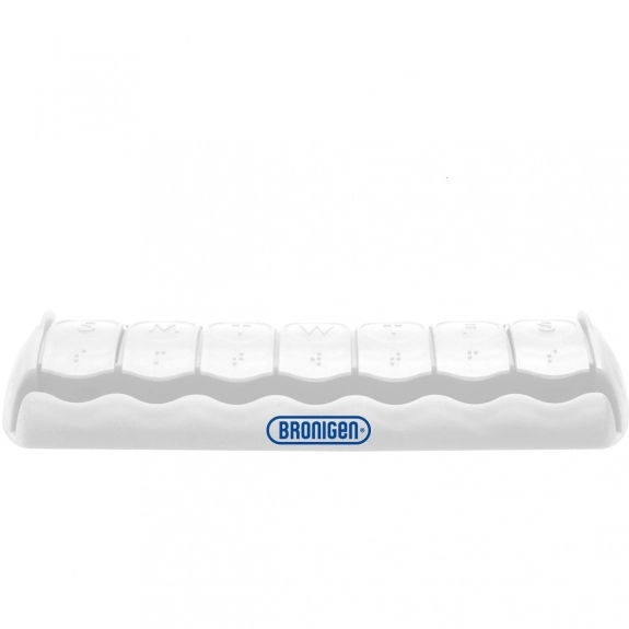 White 7-Day Custom Logo Pill Box