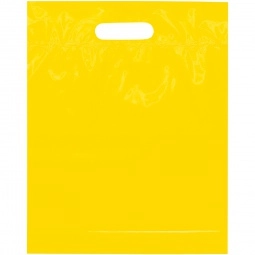 Yellow Die Cut Handle Promotional Plastic Bag 