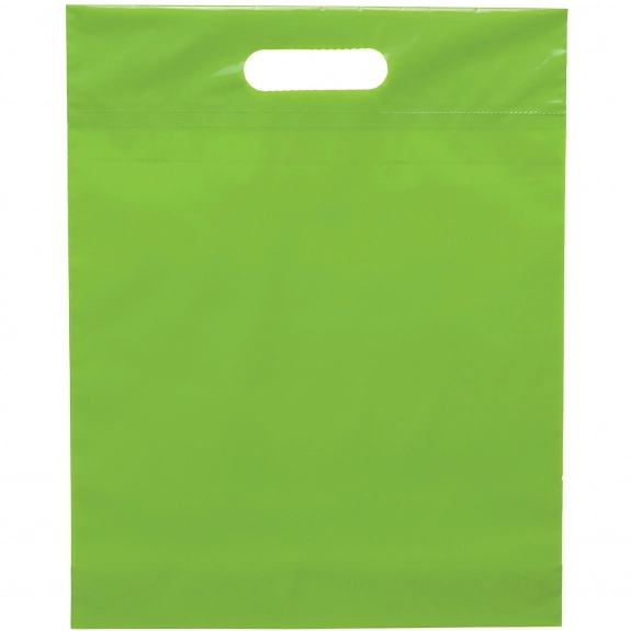 Lime Green Die Cut Handle Promotional Plastic Bag 
