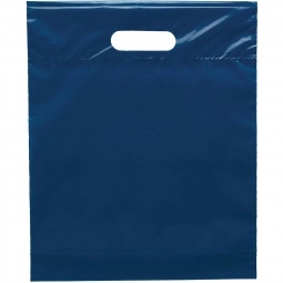 Navy Blue Die Cut Handle Promotional Plastic Bag 