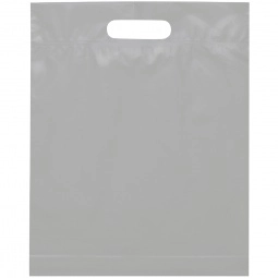 Grey Die Cut Handle Promotional Plastic Bag 