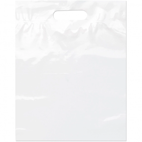 White Die Cut Handle Promotional Plastic Bag 