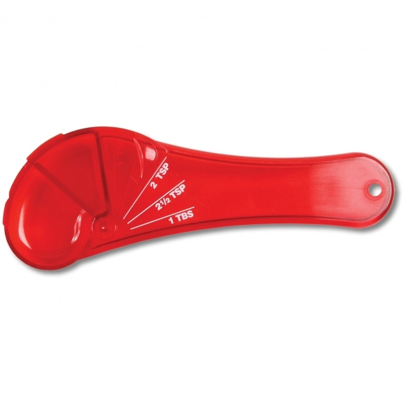 Translucent Red 5-in-1 Measuring Promo Spoon