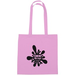 Pink - 100% Cotton Custom Tote Bag - 15"w x 15"h