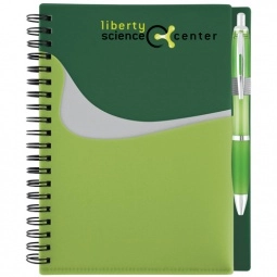 Translucent Green Pocket Buddy New Wave Custom Notebook - 6"w x 7-1/8"h