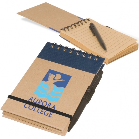 Blue Recycled Pocket Custom Notepad Jotter