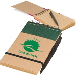 Green Recycled Pocket Custom Notepad Jotter