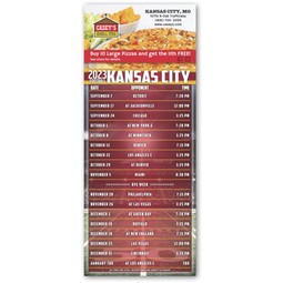 Full Color Professional Football Schedule Custom Magnet - .20 mil