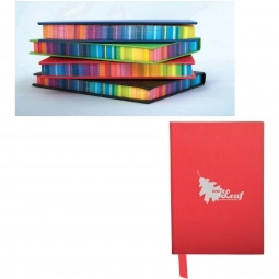 Red Rainbow Edge Lined Custom Journals - 4"w x 5.75"h