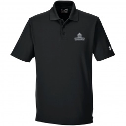 Black Black Under Armour Corp Performance Custom Polo Shirts