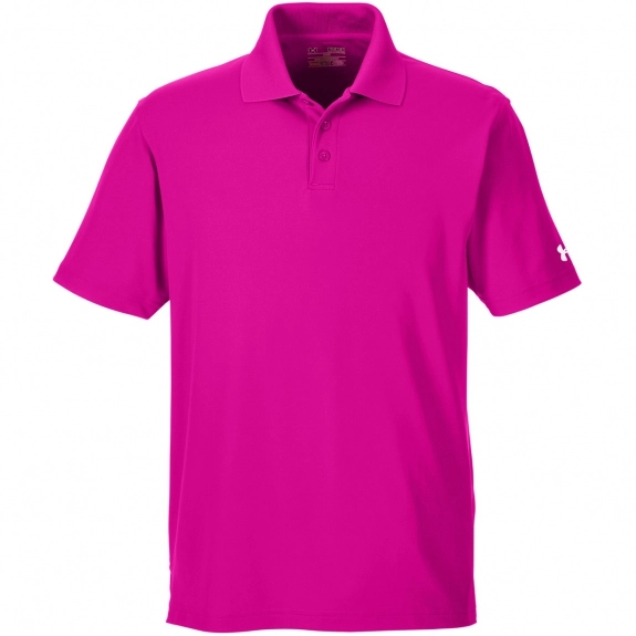 Tropical Pink Under Armour Corp Performance Custom Polo Shirts