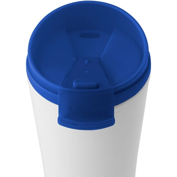 Double Wall Stripe Custom Tumbler w/ Colored Lid - 16 oz. - Top View