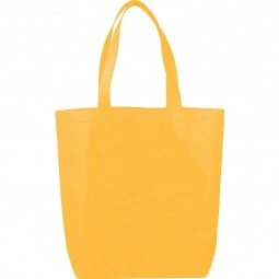 Yellow Reusable Non-Woven Custom Tote Bag - 13.5"w x 15"h x 4.25"d