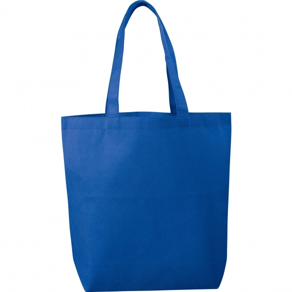 Royal Blue Reusable Non-Woven Custom Tote Bag - 13.5"w x 15"h x 4.25"d